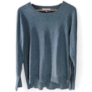 Philosophy Gray Cowl Neck Sweater With Gold Tone Buttons Size L